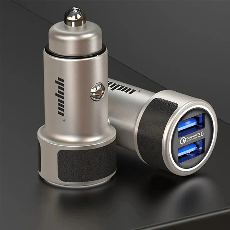 New Design Dual Port Car Charger 30W Type-C Pd Fast Charging Aluminium