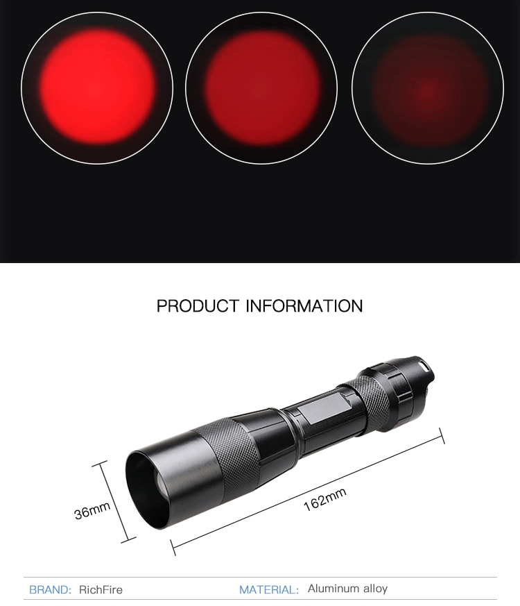 Vcsel 850 IR Flashlight Illuminator Hunting Zoom IR 850nm Flashlight Infrared Kits Infrared