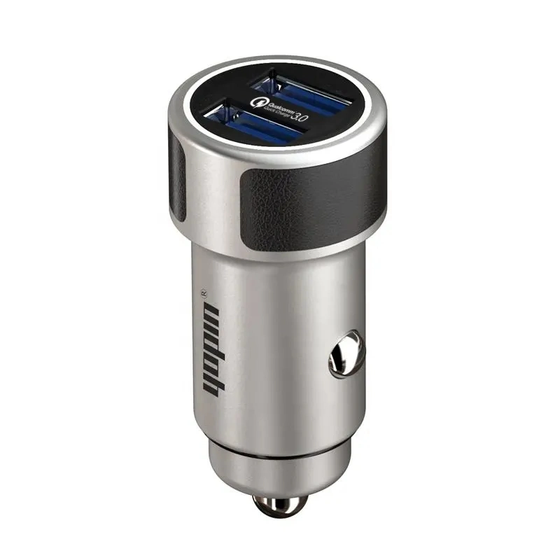 New Design Dual Port Car Charger 30W Type-C Pd Fast Charging Aluminium